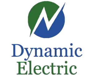 Logo with a green and blue circular design and the words Dynamic Research.